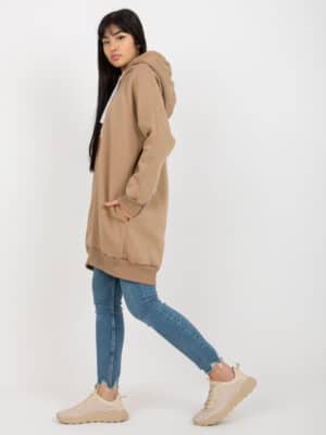 Топъл суитшърт тип туника – Тъмнобежов – 343232