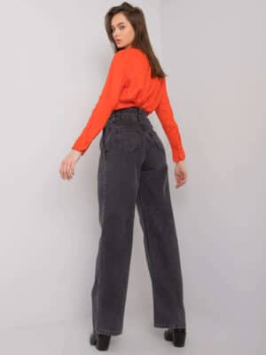 Стилни дънкови панталони – Тъмно сив – 084395