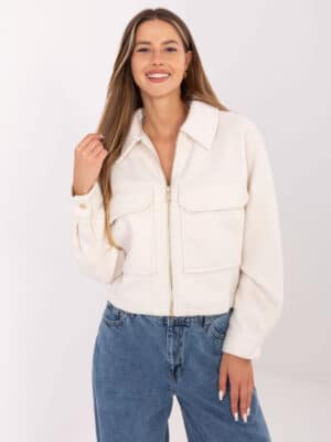 Стилно преходно яке – Бял – 893487