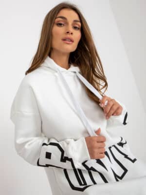 Спортен суитшърт тип рокля – Екрю – 383306