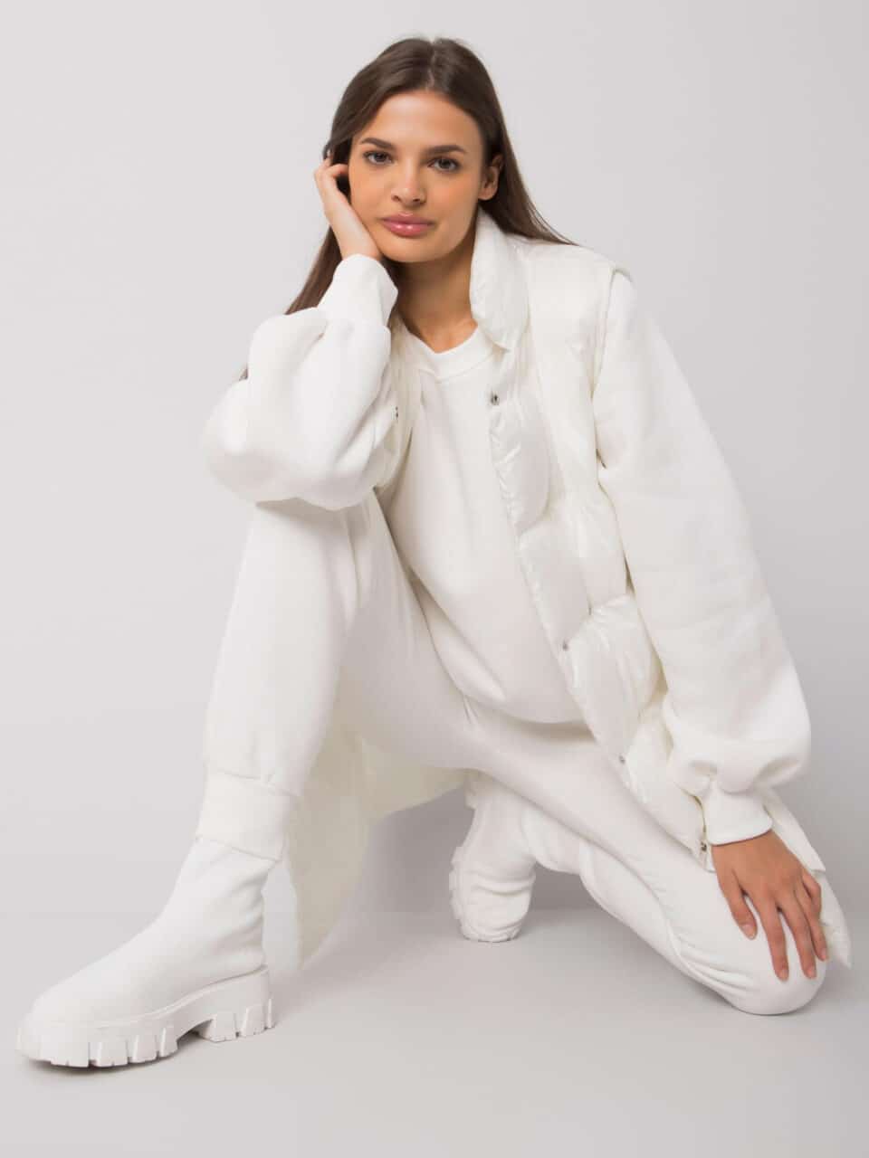 Елегантен комплект за ежедневие – Екрю – 088591