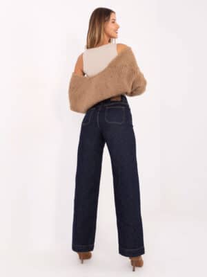 Стилни дънкови панталони – Тъмносин – 916889