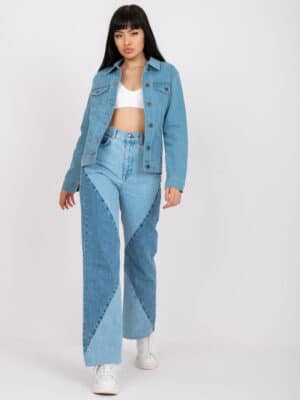 Стилно дънково яке – Светлосин – 199662