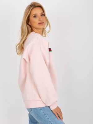 Шикозна блуза без качулка – Розов – 343027