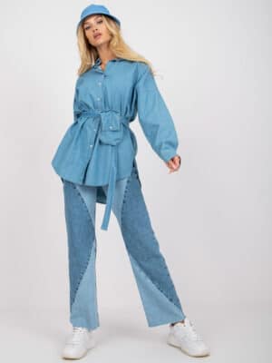 Стилна дънкова риза – Син – 190324