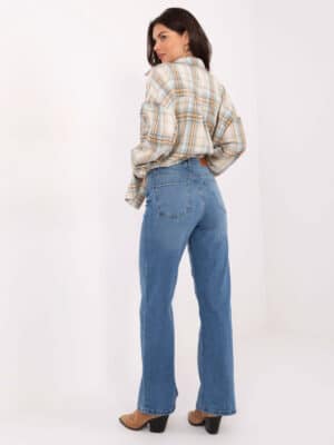 Стилни дънкови панталони – Тъмносин – 946190