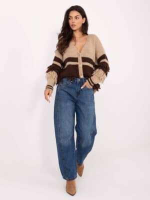 Стилни дънкови панталони – Тъмносин – 946626