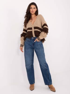 Стилни дънкови панталони – Тъмносин – 946626