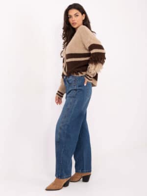 Стилни дънкови панталони – Тъмносин – 946626