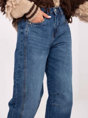 Стилни дънкови панталони – Тъмносин – 946626