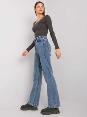 Стилни дънкови панталони – Тъмносин – 083749