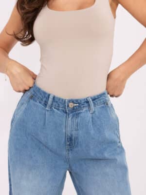 Стилни дънкови панталони – Небесносини – 946169