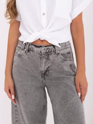 Дънки с широки крачоли – Сив – 890400