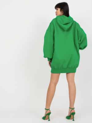 Топъл суитшърт тип туника – Зелен – 345892