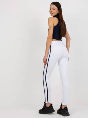 Стилен спортен панталон – Бял – 358977