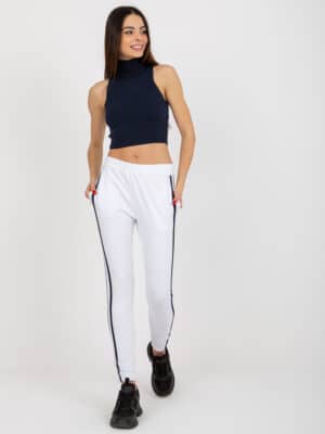Стилен спортен панталон – Бял – 358977