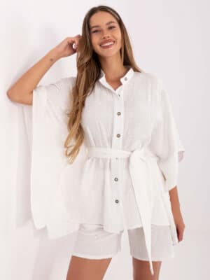 Шикозен летен комплект – Бял – 044434