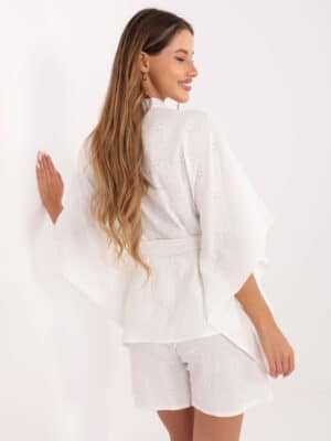 Шикозен летен комплект – Бял – 044434