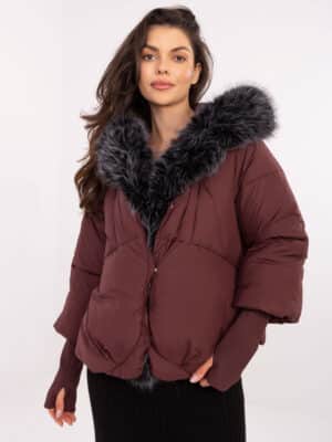 Елегантно зимно яке – Бордо – 045516