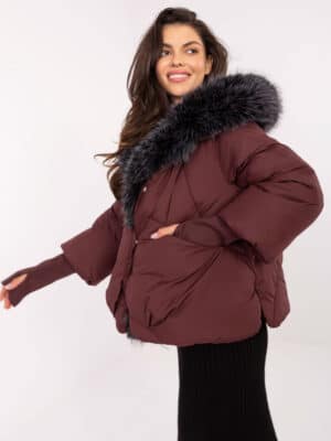 Елегантно зимно яке – Бордо – 045516