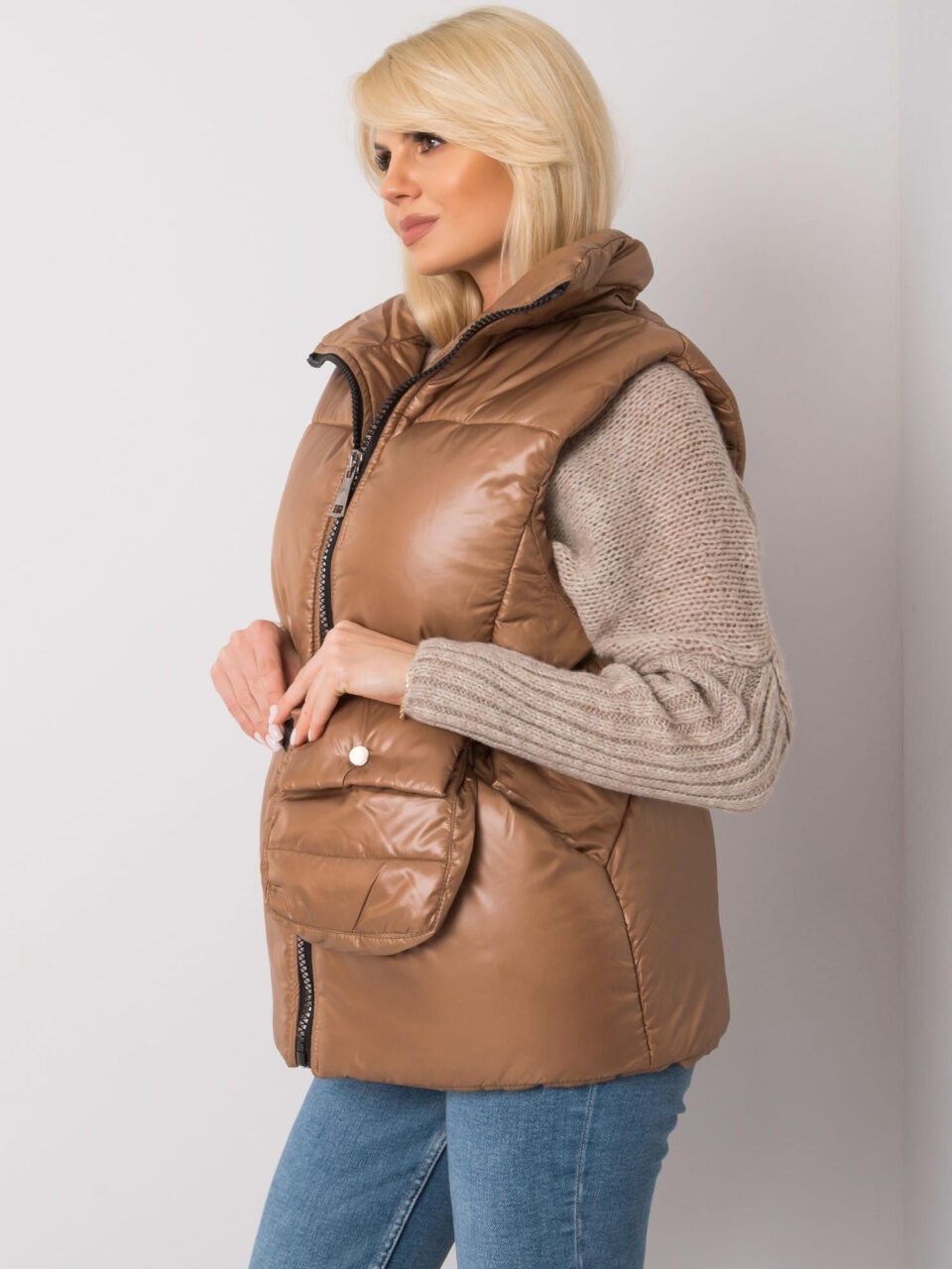 Стилна елека – Кафяв – 046768