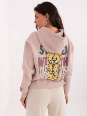 Модерен суитшърт – Тъмнорозов – 975077