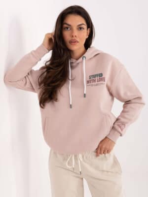 Модерен суитшърт – Тъмнорозов – 975077