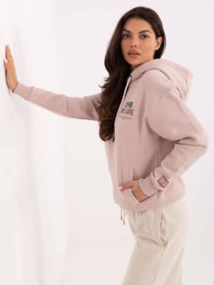 Модерен суитшърт – Тъмнорозов – 975077