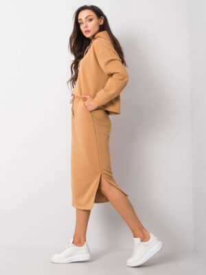 Ежедневен комплект пола и суитшърт – Бежов – 06882