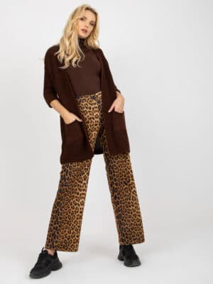 Стилен кардиган – Тъмнокафяв – 81909