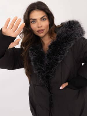 Стилно зимно яке – Черен – 573769