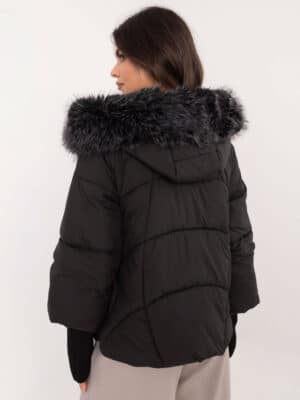 Стилно зимно яке – Черен – 573769