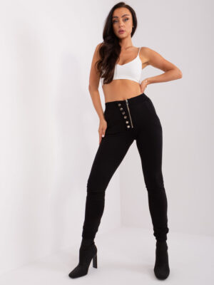 Памучни спортни панталони – Черен – 439898