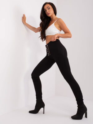 Памучни спортни панталони – Черен – 439898