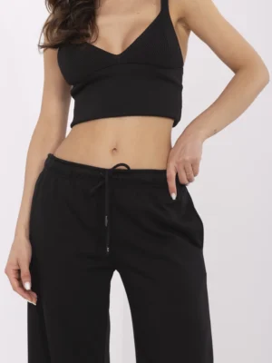 Спортно долнище с връзки – Черен – 024382