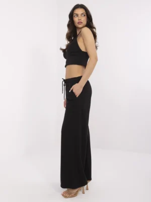 Спортно долнище с връзки – Черен – 024382