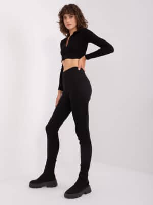 Стилен дамски клин – Черен – 478903