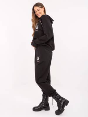 Спортен комплект с щампа – Черен – 056185