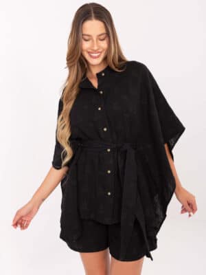 Стилен летен комплект – Черен – 044410