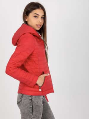 Стилно преходно якета – Червен – 382286