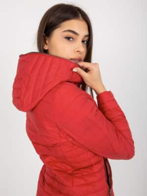 Стилно преходно якета – Червен – 382286