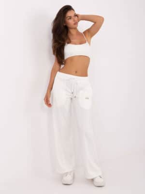 Стилни спортни панталони – Бял – 050480