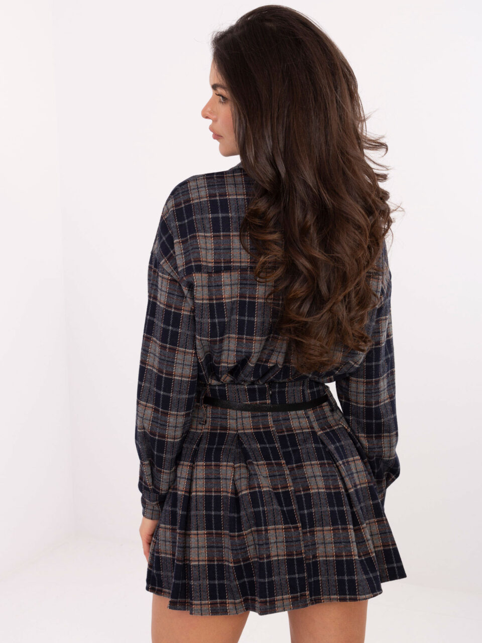 Шикозна плисирана пола – Тъмносин – 58981