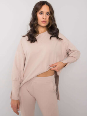 Елегантен памучен комплект – Бежов – 104093