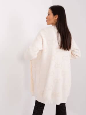 Стилен дамски кардиган – Бежов – 473618