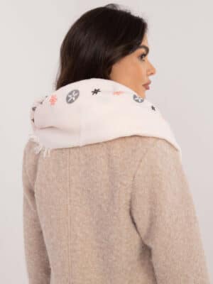 Елегантен дамски шал – Бял – 571703