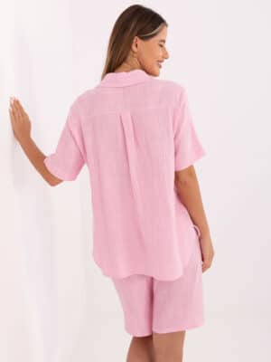 Стилен летен комплект – Светлорозов – 045035