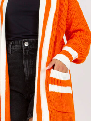 Стилен кардиган – Оранжев – 76707