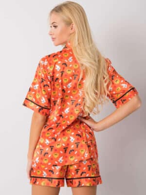 Изискан комплект пижама – Оранжев – 057108