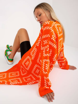 Стилен кардиган – Оранжев – 275953